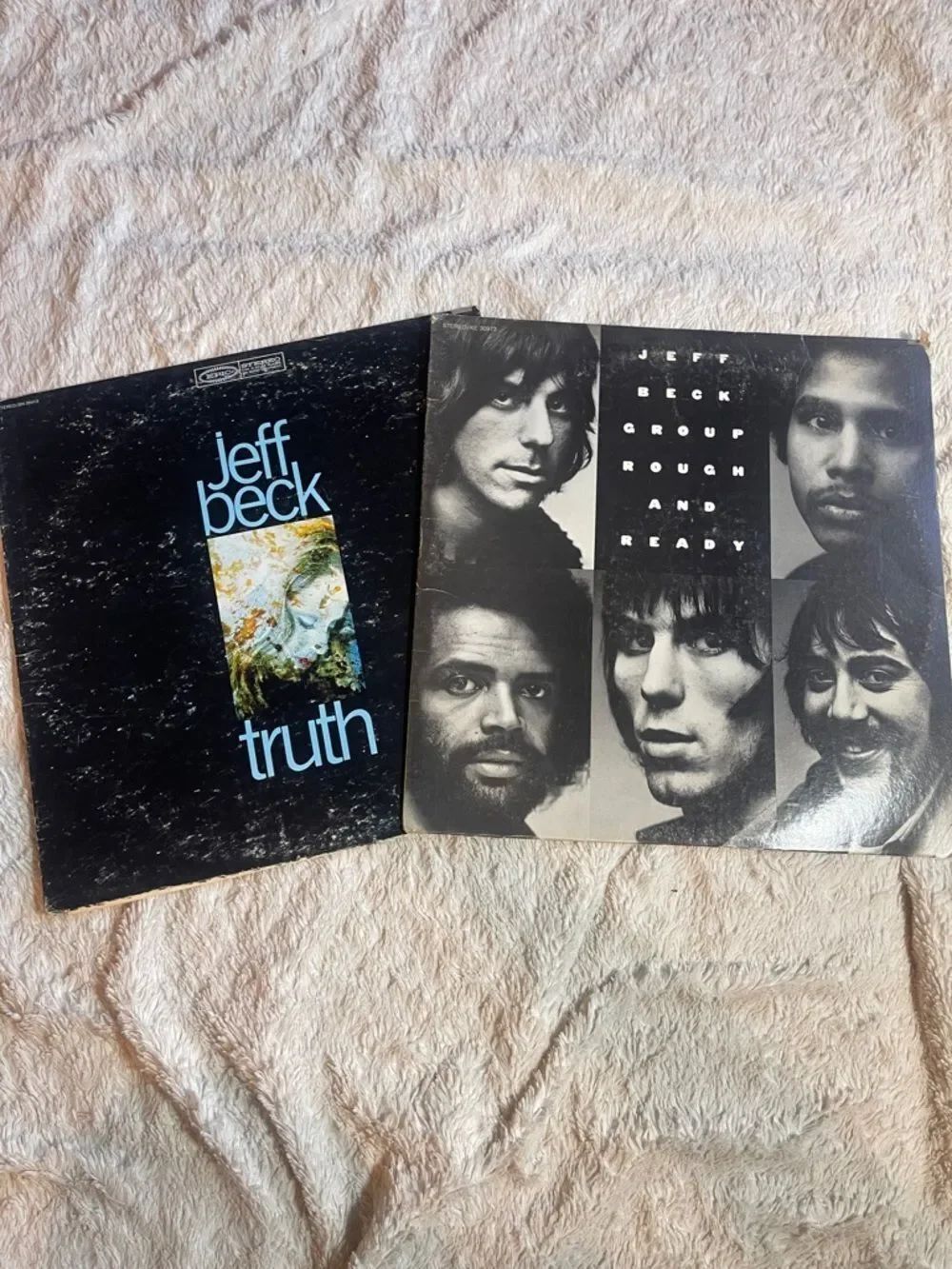 Jeff Beck Vintage Vinyl Records - 'Truth' & 'Rough and Ready'